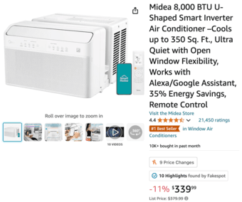 ULTRA QUIET + ICE COLD smart WINDOW AC + install help (Midea 8000 BTU) 1