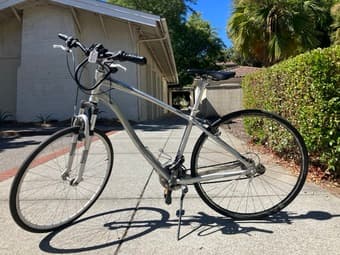 Bike (Silver Schwinn Hybrid) for 5'6"+ 1