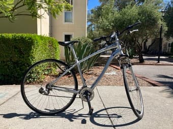 Bike (Silver Schwinn Hybrid) for 5'6"+ 2