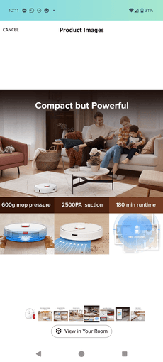 Roborock S7 Robot Vacuum and Mop: less than 1 year old - Moving Sale 4