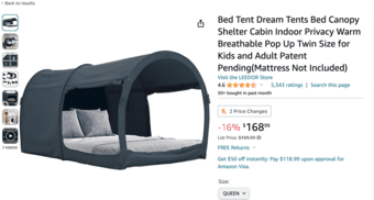 Bed tent (warm, dark) 1