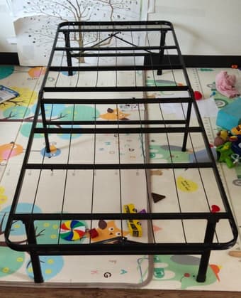 Single Bed Frame with Bamboo Mattress 1