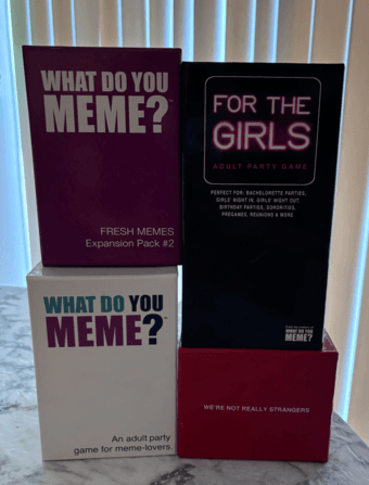 Games - What do you Meme | We're not really strangers | For the Girls 1
