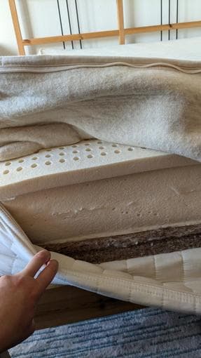 Bed w/ organic latex queen mattress 2