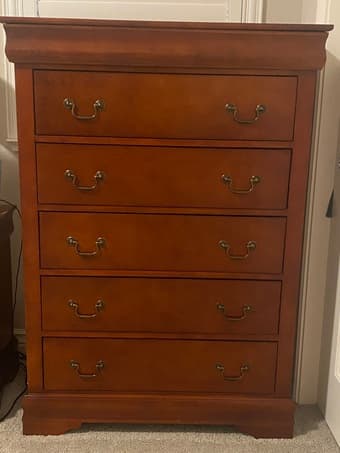 Wooden dresser + side table 1