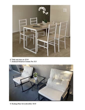 Furniture For Sale! 2