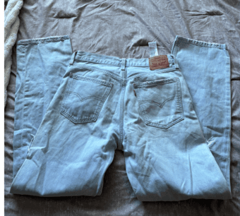 Low Pro Classic Straight-Leg High Rise Jeans Size 27 Light Wash 1