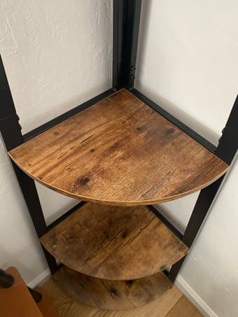 Wooden Corner Accent Shelf 3