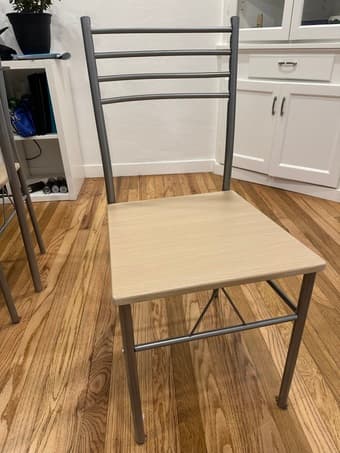 Silver Dining Table Set with Tempered Glass 2