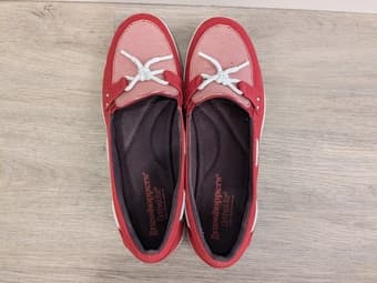 Red striped loafers 1