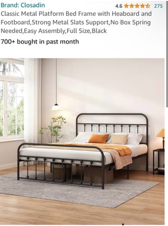 Bed frame and mattress 1