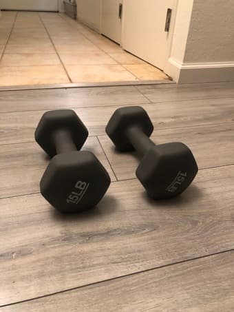 Pair of 15 lbs weights 1