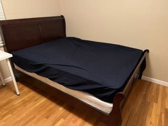 FREE queen-sized bed frame + mattress available for pickup 1
