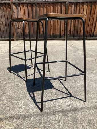 Wood/metal bar stools 1