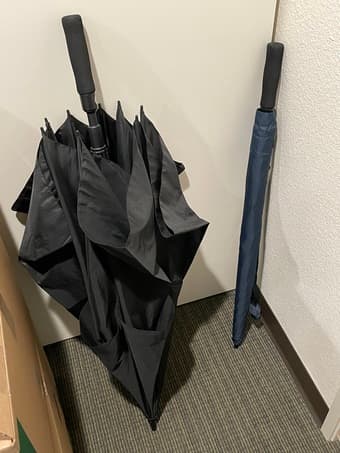 Selling a cart dolly $25, two umbrellas $15&10 2