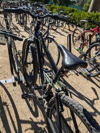 Neon green/black bike, 29" wheels 2