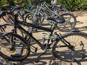 Neon green/black bike, 29" wheels 3