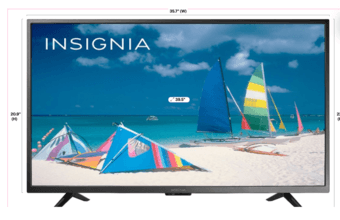 Like-New Insignia™ - 40"ClassN10Series LED Full HDTV w/rolling stand 1