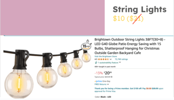 Balcony fun String lights 1