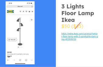 Ikea Floor Lamp - like new ( in black) 1