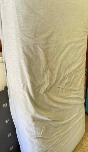 Twin Wood bed frame and mattress 1