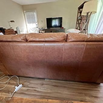 Free leather sofa -- pickup required 2