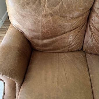 Free leather sofa -- pickup required 4