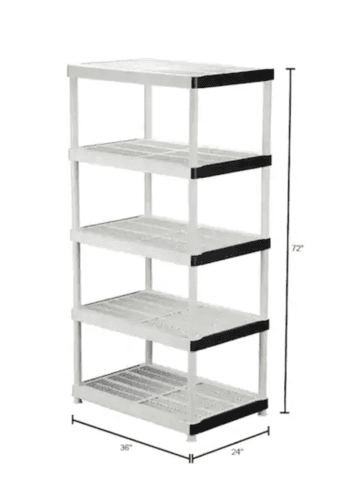 Plastic Storage Shelving Unit (4-tier) 4