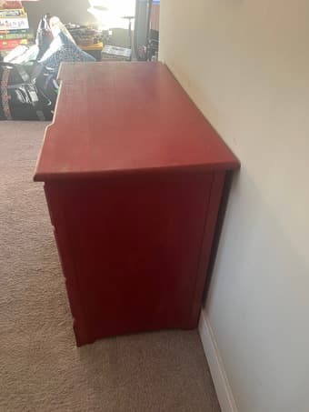 Vintage red desk 4
