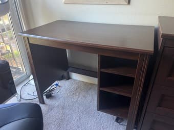 Dark brown Brusali Desk (barely used) 1