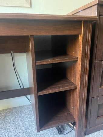 Dark brown Brusali Desk (barely used) 2