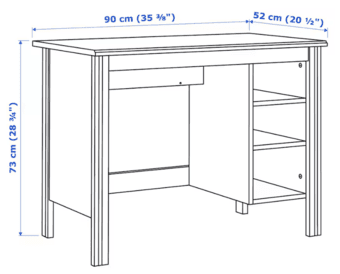 Dark brown Brusali Desk (barely used) 3