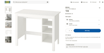 Dark brown Brusali Desk (barely used) 4