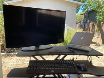 WFH Standing Desk Setup 1