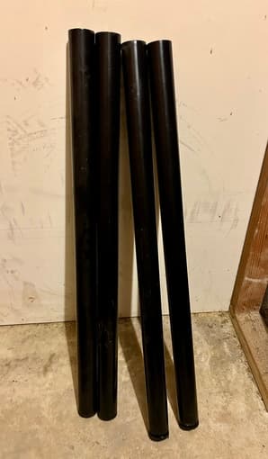 Set of 4 Black Metal IKEA ADILS Legs 1