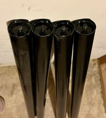 Set of 4 Black Metal IKEA ADILS Legs 2