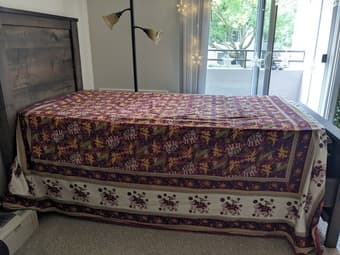 Solid wood twin bed frame with mattress 1