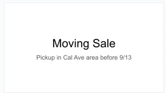 Moving Sale 2