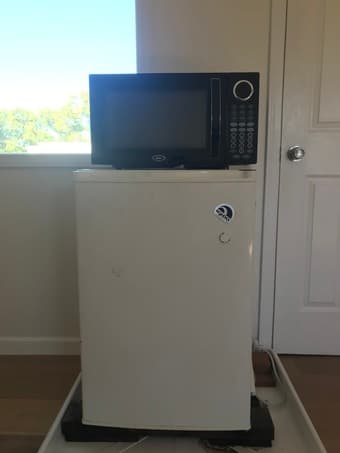 Microwave and fridge 1