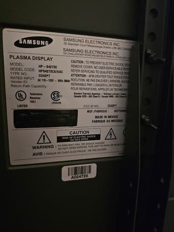 Samsung Plasma HD TV 3