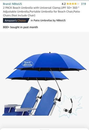 Beach Chair with Umbrellas 4