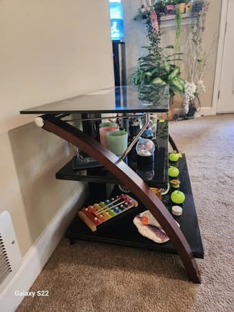 Glass TV Stand - Pick Up at Stanford West! 1