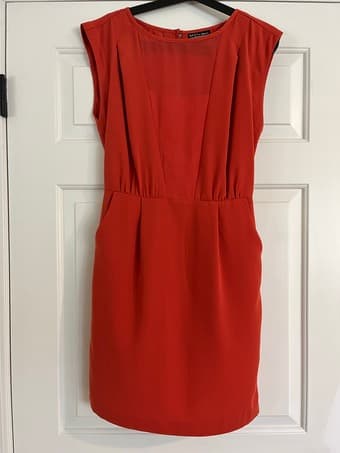 Burnt orange dress with back detail 1