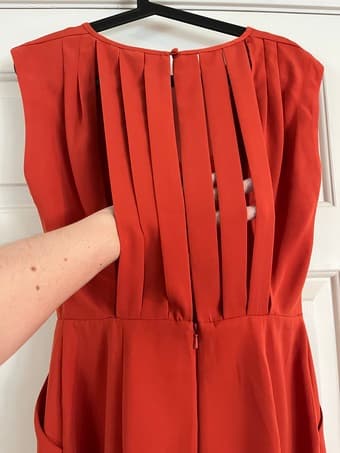 Burnt orange dress with back detail 2