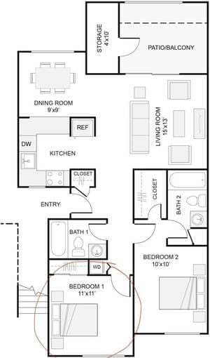 ISO female roommate to share 2bed2bath in Mountain View/Sunnyvale 3