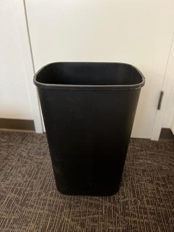 Trash Can, Black Plastic 2