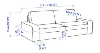 New low price: Ikea Kivik Gunnared Blue Sofa Couch + Optional Armchair 4