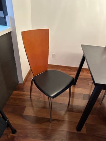 Extendable Ikea Dark brow Dining Room Table + Optional Set of 6 Chairs 3