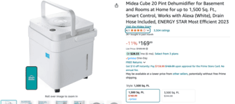 Midea 1,500 sqft Dehumidifier (Purchased in March) 1