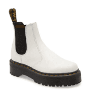 Dr. Martens 2976 Quad Platform Chelsea White Boot - US 6 1